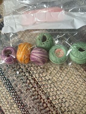 coats tatting thread  Cotton Thread Balls - Green, Purple, Orange - Multipack